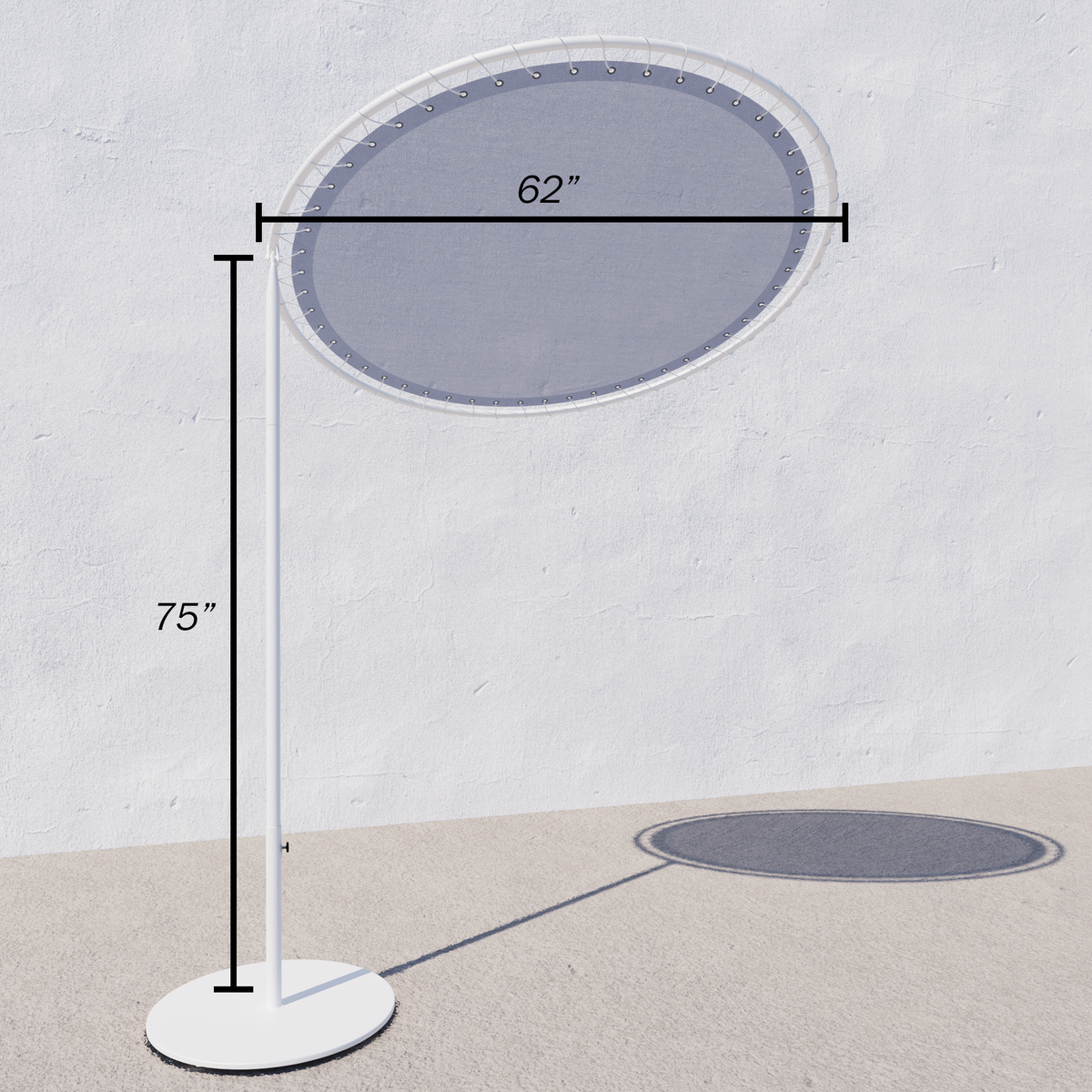 60" Deluxe Eclypse Mid-Century Sunshade w/ 85LBS Base